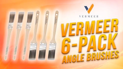 Vermeer Angled Paint Brushes, Assorted Paint Brush Set for Trim, 6 Pc