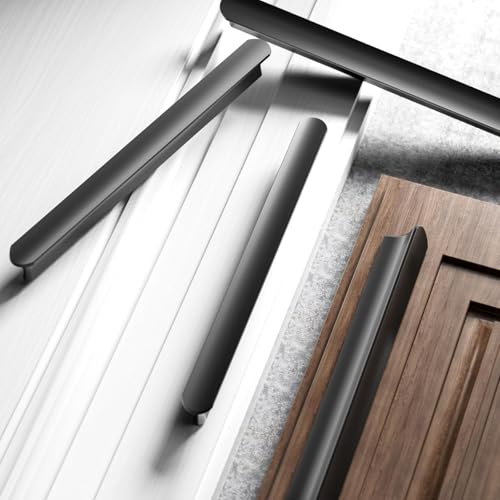 Cobbe 10 Pack Black Cabinet Handles 5 inch(128mm) Hole Centers - color: Black 10 Pack, size: 5" hole center spacing