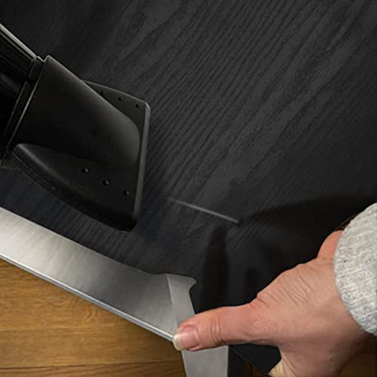 seonta Wood Contact Paper Black 16"x118" Wood Peel and Stick Wallpaper Waterproof Self Adhesive Wallpaper Table Sticker Cover Wood Vinyl Wrap for Countertop Desk Table Cabinets - color: Black, size: 118" x 16"