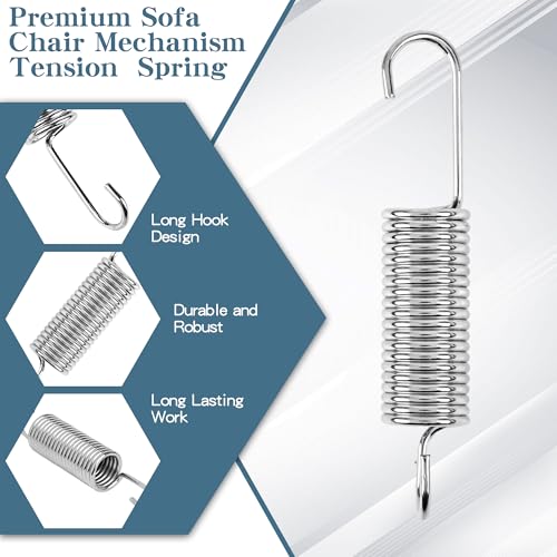 3-5/8" Recliner Springs Replacement, Stainless Steel, 4-Pack