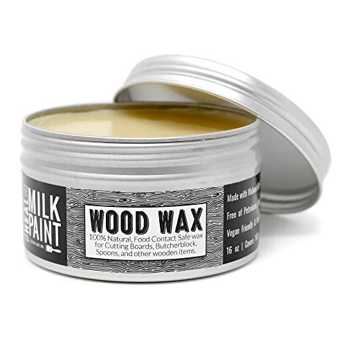 Real Milk Paint, Wood Wax for Finishing, Unfinished Furniture, Cutting Boards, Butcher Blocks, Food Grade, Vegan, 16 oz - size: 16 Ounce (Pack of 1)