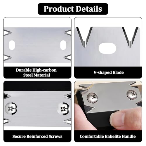Edge Banding Trimmer,Blade Veneer Edge Trimmer for Woodworking,Hand Planer Edge Bander for Burrs,Edge Corner Planer,Wood Chamfering Fillet Scraper - size: 1 pcs