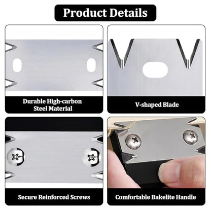 Edge Banding Trimmer,Blade Veneer Edge Trimmer for Woodworking,Hand Planer Edge Bander for Burrs,Edge Corner Planer,Wood Chamfering Fillet Scraper - size: 1 pcs