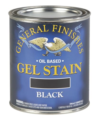 General Finishes Oil Base Gel Stain, 1 Quart, Black - color: Black, size: 1 Quart