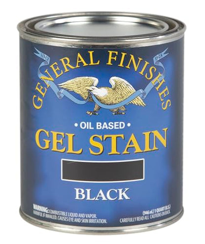 General Finishes Oil Base Gel Stain, 1 Quart, Black - color: Black, size: 1 Quart