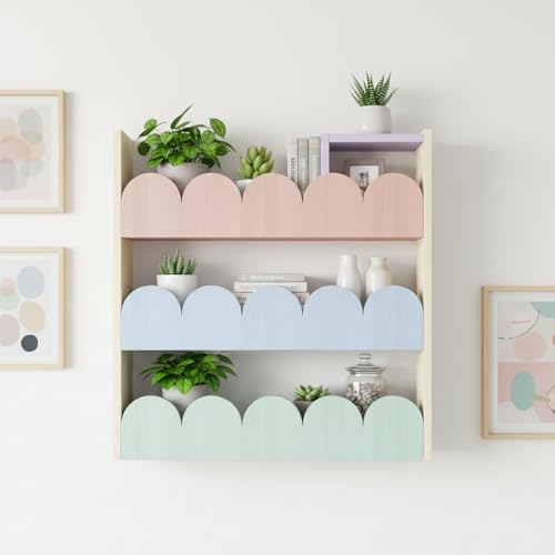 24 Pack Unfinished Scalloped Decorative Wood Trim, Unfinished Wooden Scalloped Edge Decorative Wood Molding Cute DIY Moulding Trim for Home Wall Cabinet Shelf Window Door, 15.75" x 3.54"