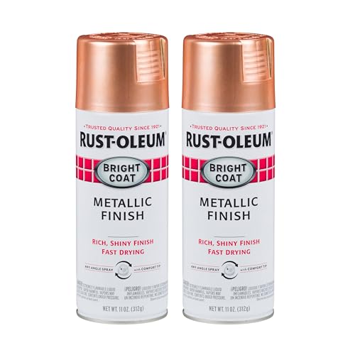 Rust-Oleum Stops Rust Bright Coat Metallic Spray Paint, Copper - color: Copper, size: 11 Ounce (Pack of 2)