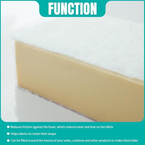 HOMBYS Upholstery Batting Medium Thick, Quilt Batting by The Roll, Dacron Upholstery Cushion Warp-36 inch * 10 Yard - size: 36 inch Wide x 10 Yards
