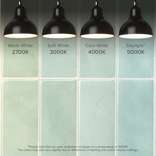 Smart Tiles Peel and Stick backsplash, Stacked Teal, 11.43"x9" - color: Teal