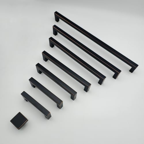 20 Pack Oil Rubbed Bronze Square Cabinet Pulls 3 Inch Hole Center - color: Oil Rubbed Bronze, size: 3 Inch Hole Centers