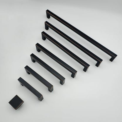 20 Pack 5 Inch Drawer Pulls Oil Rubbed Bronze Cabinet Pulls Square Handles for Cabinets,Dresser,Cupboard,Stainless Steel Kitchen Handles Hardware - color: Oil Rubbed Bronze, size: 5 Inch Hole Centers