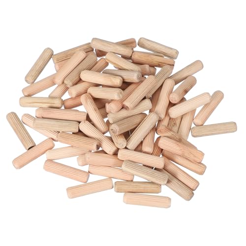 MECCANIXITY Wooden Dowel Pins 3/8" x 1-9/16" (10mm x 40mm) Straight Dowel Rods Wood Fluted Dowels Rods for Crafts Furniture DIY Hardwood Count 120 - size: 3/8" x 1-9/16"