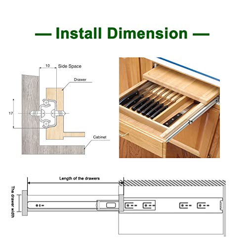 12 Inch Drawer Slides, 0.7" Wide, Pack of 12 - color: Style 2, size: 12" - 12PCS