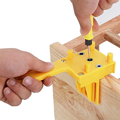 Handheld Woodworking Dowel Jig, Wood Dowel Drilling with 3 Drill Bits 6mm 8mm 10mm Drilling Tools
