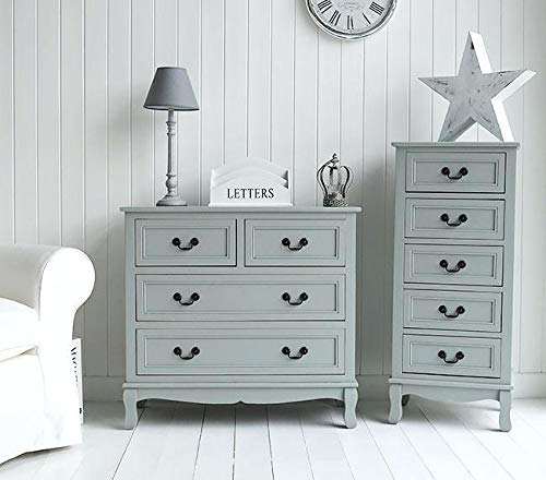 Shabby Chic Chalk Furniture Paint: Luxurious Metallic Paint, Craft Paint for Home Decor, DIY, Wood Cabinets - All-in-One Paints with Shiny Metallic Finish [Metallic Gun Metal] - (8.5 oz Covers 32 sf)