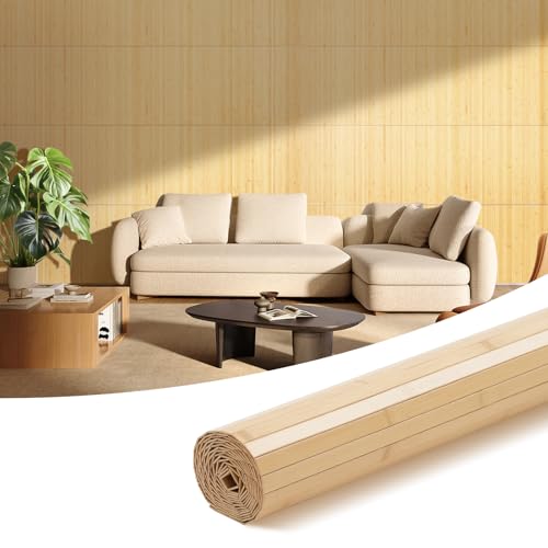 OUZUGIE 1 Pack 96x24 Inch Natural Bamboo Wall Panel - color: Carbonized, size: 24" x 96"