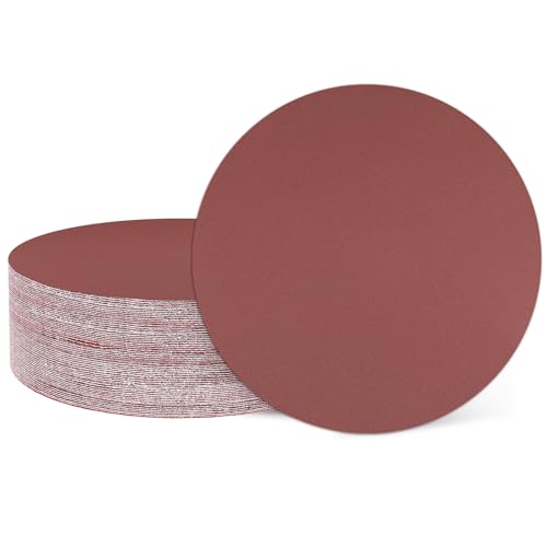 HARFINGTON 15 Pcs 8 Inch Sanding Discs 800 Grit Red Aluminum Oxide - size: 8 Inch(800 Grit)