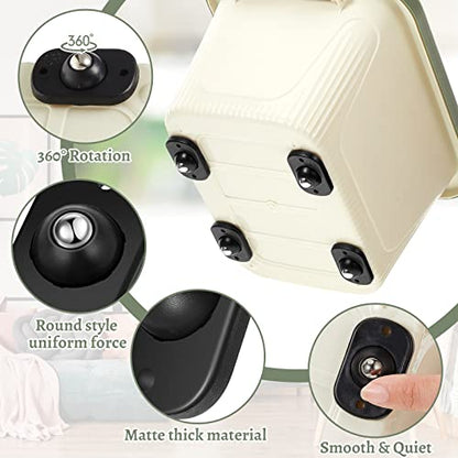 Honoson Self Adhesive Caster Wheels,Black,1 Steel,16 Pcs - color: Black, size: 1 Steel