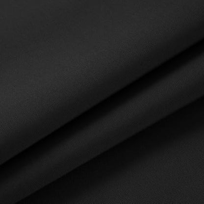 600D Outdoor Upholstery Fabric 58” W Waterproof Canvas Fabric by The Yard - color: Black, size: 3 yard pre cut