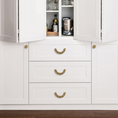 Goo-Ki 3''(76 mm) Hole Centers Luxurious & Sturdy Zinc Alloy Cabinet Handls,Antique Brass Cabinet Pulls for Kitchen,Drawer,Cupboard & Wardrobe,6 Pack - color: Antique Brass, size: 3'' Hole Centers