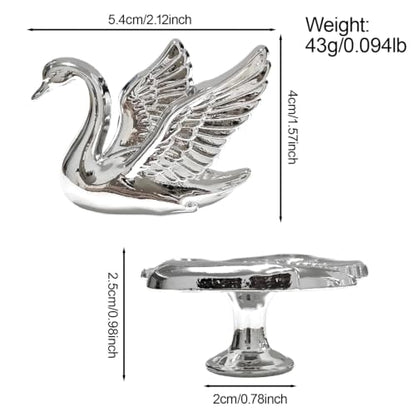 4Pack Swan Cabinet Knobs, Elegant Flying Bird Drawer Pulls Handle - color: Silver