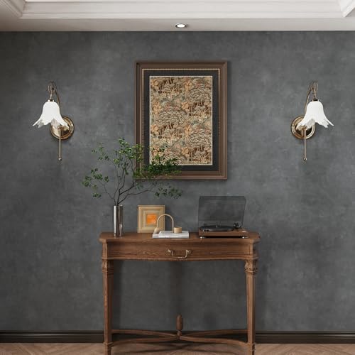3yecao Grey Concrete Wallpaper Peel and Stick Gray Concrete Contact Paper - color: Light Blue Grey, size: 16" x 591"