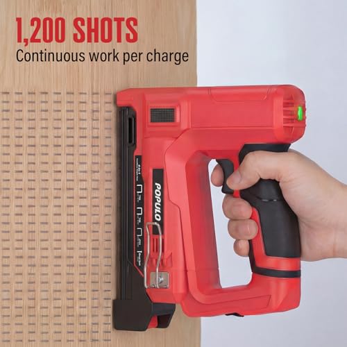 POPULO 4V Cordless 4-in-1 T50 Staple Gun for Upholstery & Crafts