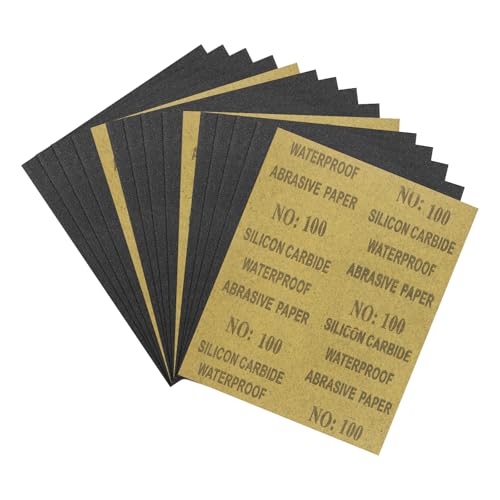 15Pcs Sand Papers 9x11In 100 Grit Sandpaper Sheets Silicon Carbide - size: 100 Grit