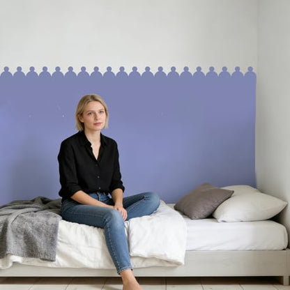 INFUNLY 12 Pcs Geometric Border and Lace Frame Stencils for DIY Decor