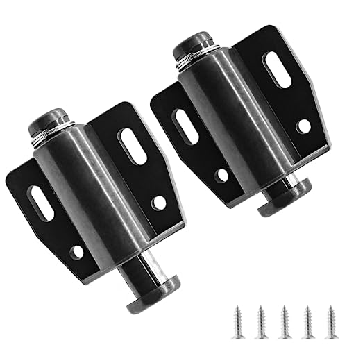 2Pcs Magnetic Push Latch Cabinet Door Catch (Black) - color: Black, size: Style 2