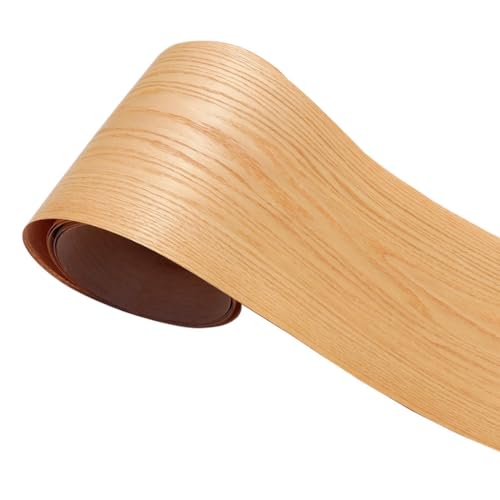 Red Oak Thin Wood Veneer Sheets (Figured Grain)- 7.5 Inch Wide x 98 Inch Long, Natural Wood for Furniture, Cabinets, and DIY Crafts