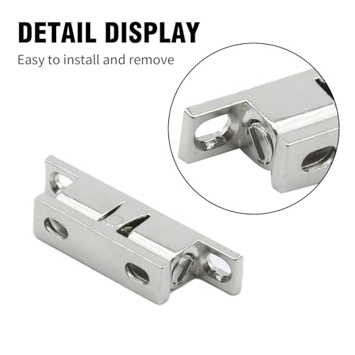 MDEOOSKY 12Pcs 2 inch 50mm Double Ball Tension Roller Catch Latch, Zinc Alloy Ball Catch Omitfu Set with Screws, Corrosion Resistance Ball Catch Tension Latches for Cabinet Wardrobes