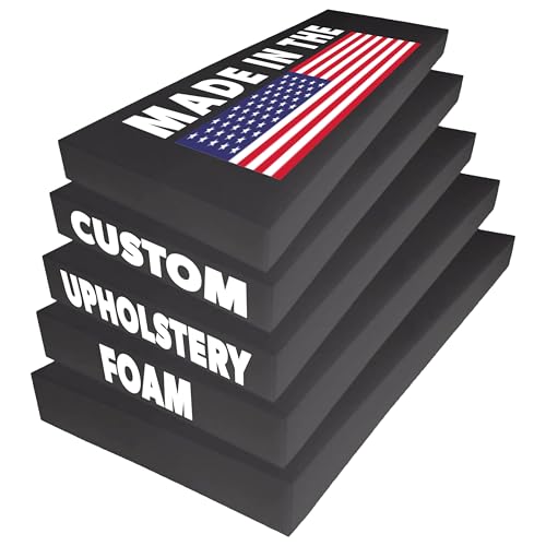 Foamma Custom Cut-to-Size Foam (Charcoal) - High & Medium Density Custom Upholstery Foam Cushion, Polyurethane, Cushion Replacement for Chairs, Couches & DIY Projects for All Needs
