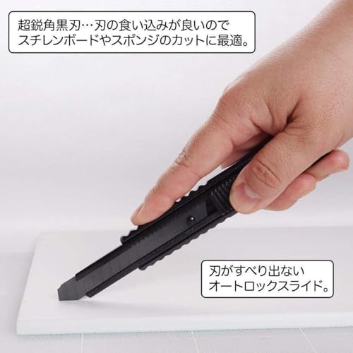 NT Cutter Premium Evolution PMG Serie, Aluminum Die-Cast Grip (PMGH-EVO2) - size: 12.3mm Medium-Duty, style: Black Aluminum Diecast Grip with Extra Sharp Blade