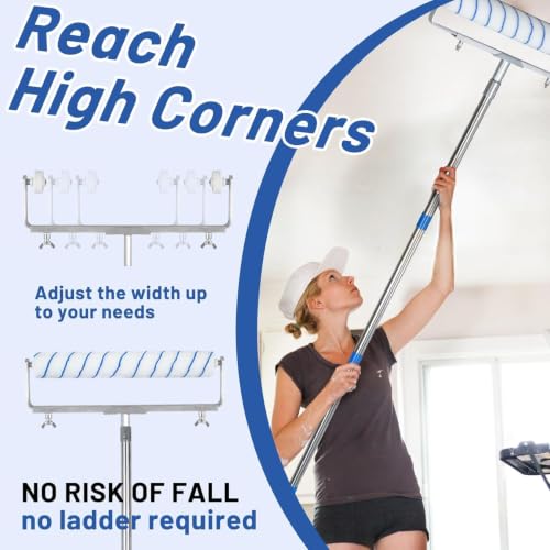 12 Pcs Paint Roller Kit with Extension Pole