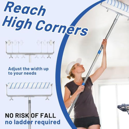 12 Pcs Paint Roller Kit with Extension Pole