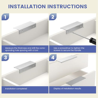 Peaha 10 Pack Kitchen Cabinet Handles 6-5/16" Brushed Nickel Cabinet Pulls - color: Brushed Nickel, size: Hole Centers:6-5/16in(160mm)