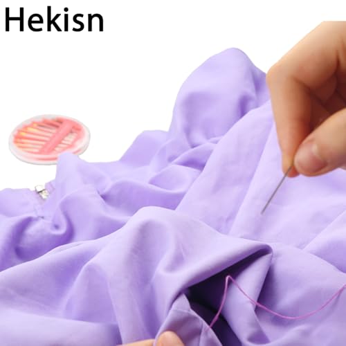 Hekisn 60pcs Premium Hand Sewing Needles, 2Pack 6 Sizes 30-Count Assorted Sewing Needles, Stitching Needles for Hand Sewing Repair，Sewing Sharp Needles Sewing Repair Embroidery Needles - style: Pink