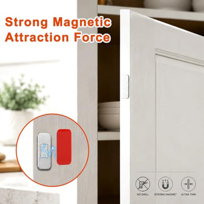 12 Pack No Drill Magnetic Cabinet Door Catch, Cabinet Magnets for Closure