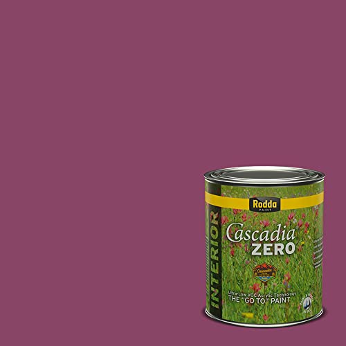 Rodda Paint CASCADIA ZERO Interior Semi-Gloss Paint & Primer in One, Quart, Berry Patch - color: Berry Patch, size: 32 Fl Oz (Pack of 1)