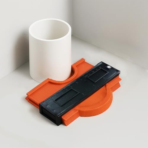 5-Inch Professional Contour Gauge - Locking Profile Duplicator for Precise Working, Tile Installation & Metal Fabrication - color: Orange, size: 5 IN