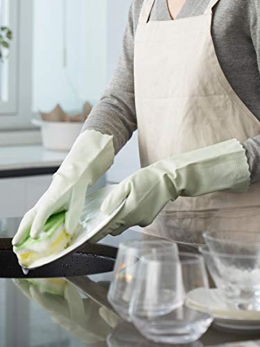 LANON wahoo Cleaning Gloves with Cotton Flocked Liner,Canary Green,Medium - color: Canary Green, size: Medium (Pack of 1)
