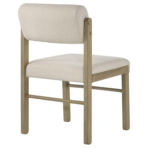 Coaster Kehoe Dining Side Chair Set of 2, Natural Oak and Cream 193932NAT - color: Natural Oak/Cream