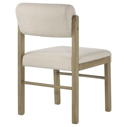 Coaster Kehoe Dining Side Chair Set of 2, Natural Oak and Cream 193932NAT - color: Natural Oak/Cream