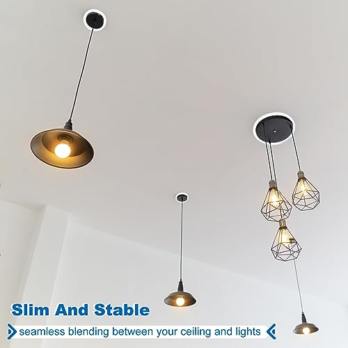 PATIKIL Goof Rings Inner Diameter 4.13", Outer Diameter 5.91", 4 Pcs Metal Goof Rings Cover Recessed Light Trim for Ceiling Wall Fixtures Can Lighting Down Light LED, Matte Finish White - color: White, size: 5.91" OD x 4.13" ID
