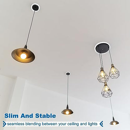 PATIKIL Goof Rings Inner Diameter 4.13", Outer Diameter 5.91", 4 Pcs Metal Goof Rings Cover Recessed Light Trim for Ceiling Wall Fixtures Can Lighting Down Light LED, Matte Finish White - color: White, size: 5.91" OD x 4.13" ID