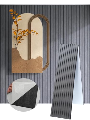 3D Wall Panels Peel and Stick, Ebony, 2 Packs - color: Ebony