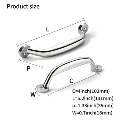 10 Pack 4 inch Hole Center Polished Chrome Cabinet Pulls - Heavy Duty Solid Drawer Hardware Handles Kitchen Vanity Bathroom Handles - color: Polished Chrome, size: 4"(102mm) Hole Center