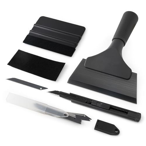 Gomake Vinyl Wrap Tool Set Window Tint Kit,Window Tint Tools Small Rubber Squeegee, Car Window Tint Application Kit,Vinyl Wrap Tools Felt Squeegee for Car Wrapping,Window Cleaning