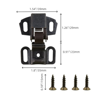 Bitray 10Pcs Roller Catch Latch Cabinet Door Closet Bronze for Cabinets
